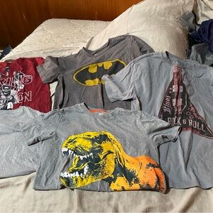 Set of 5 Boys assorted Short Sleeve T-Shirts, Size 14/16